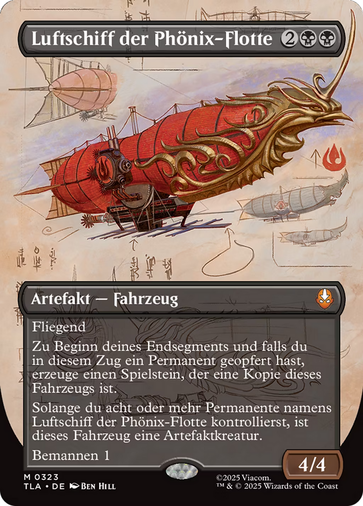 Phoenix Fleet Airship (Borderless) [Avatar: The Last Airbender] | Card Citadel