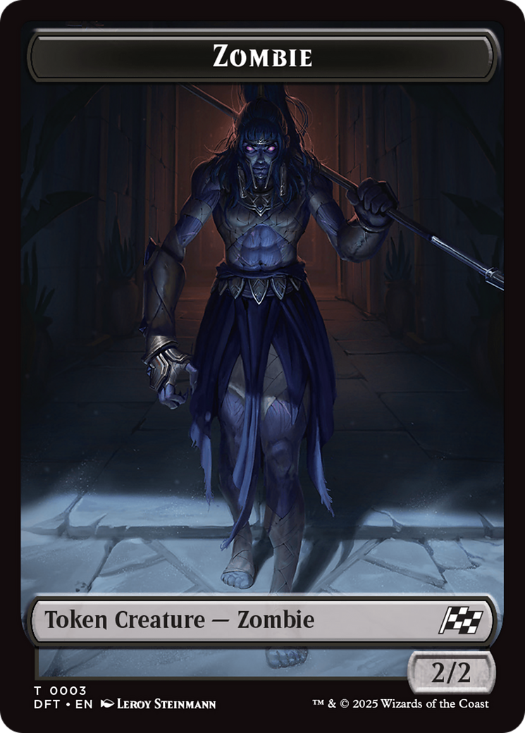 Zombie (0007) // Zombie (0003) Double-Sided Token [Aetherdrift Tokens] | Card Citadel