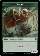 Spider // Blood Double-Sided Token [Bloomburrow Commander Tokens] | Card Citadel