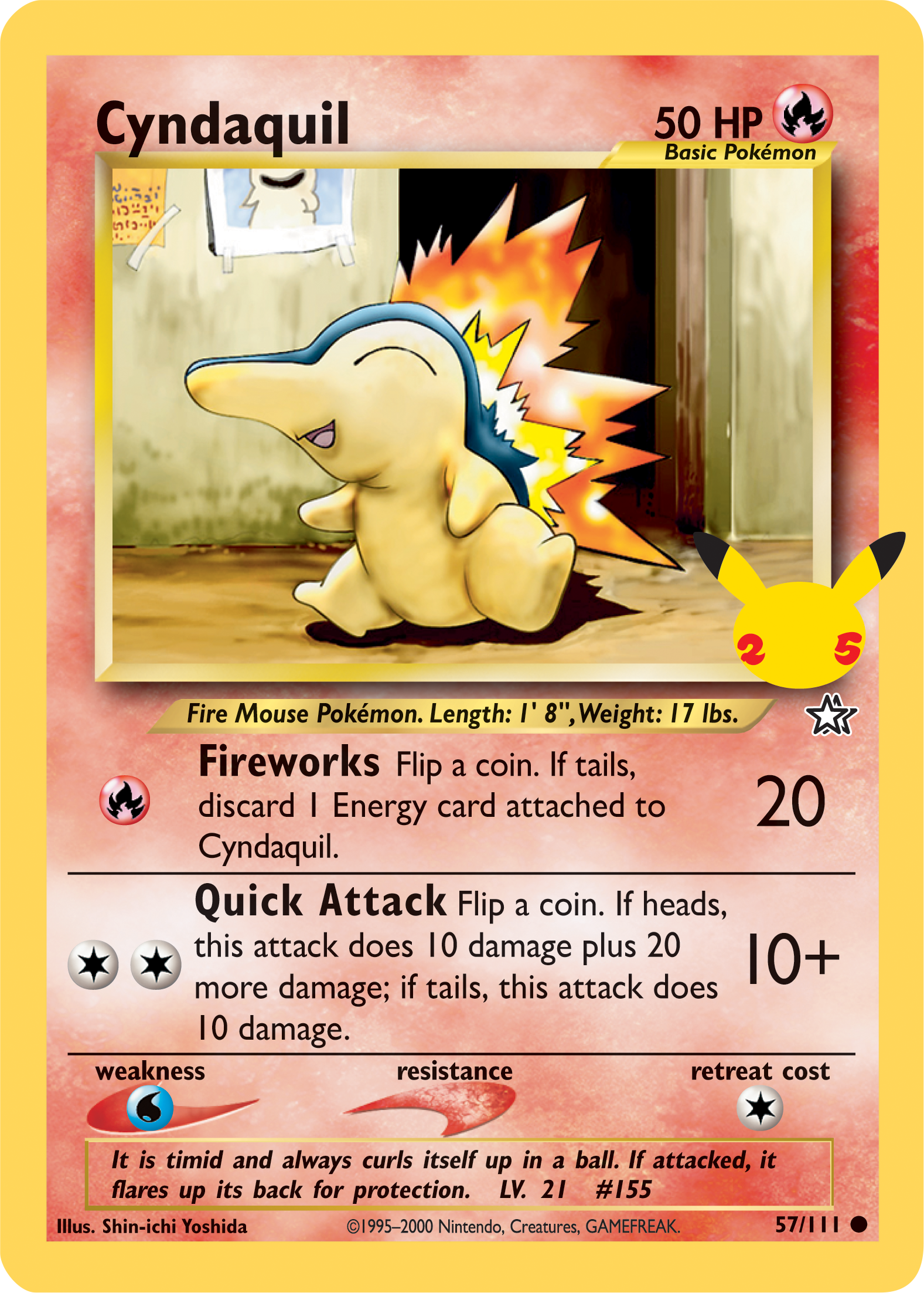 Cyndaquil (57/111) (Jumbo Card) [First Partner Pack] | Card Citadel