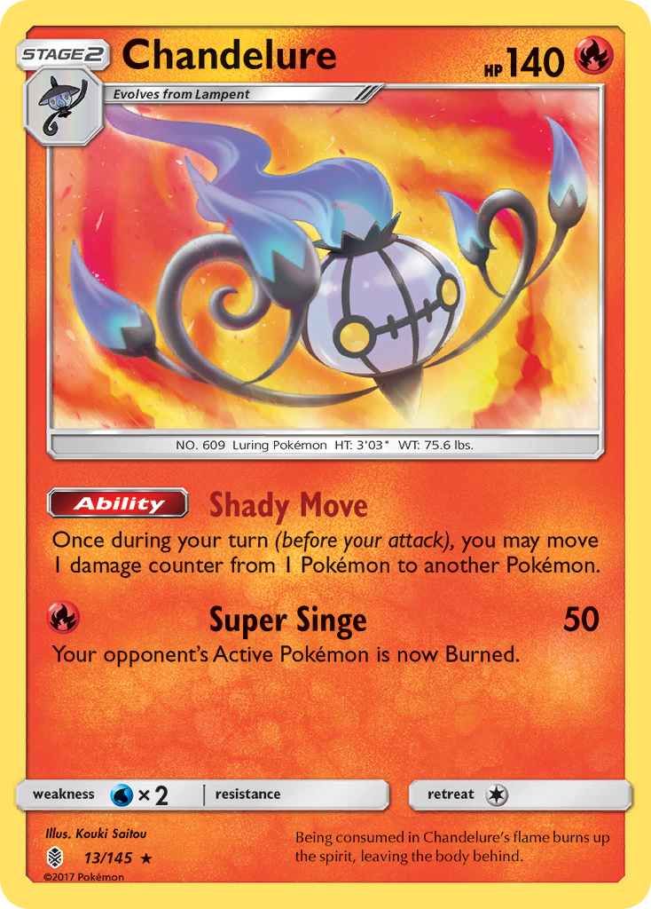 Chandelure (13/145) [Sun & Moon: Guardians Rising] | Card Citadel