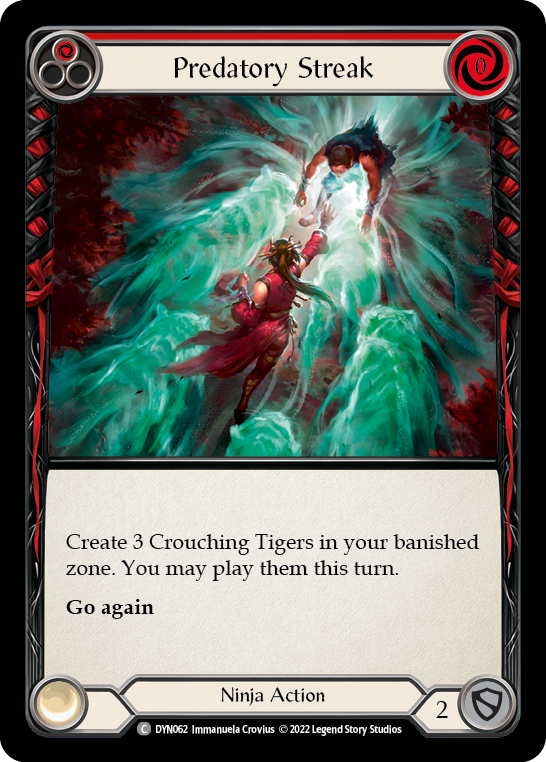 Predatory Streak (Red) [DYN062] (Dynasty)  Rainbow Foil | Card Citadel