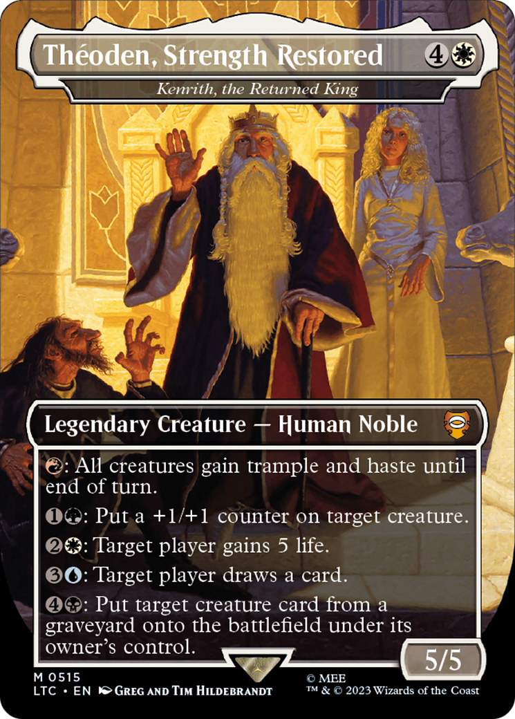 Theoden, Strength Restored - Kenrith, the Returned King (Borderless) [The Lord of the Rings: Tales of Middle-Earth Commander] | Card Citadel