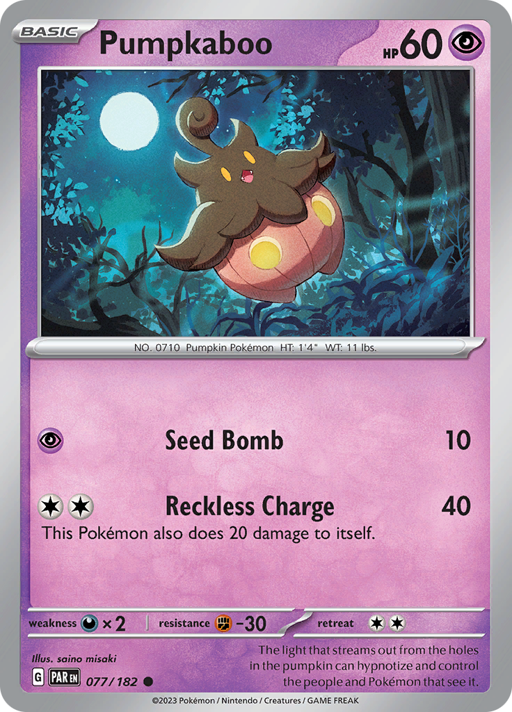 Pumpkaboo (077/182) [Scarlet & Violet: Paradox Rift] | Card Citadel