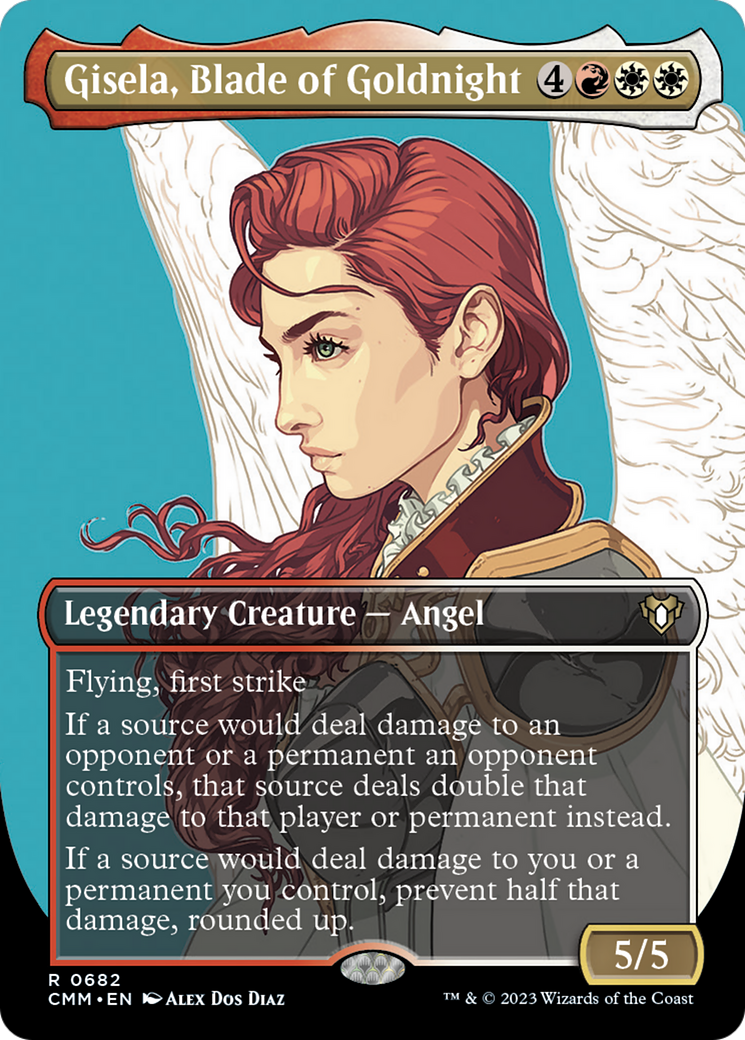 Gisela, Blade of Goldnight (Borderless Profile) [Commander Masters] | Card Citadel