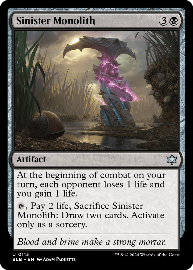 Sinister Monolith [Bloomburrow] | Card Citadel