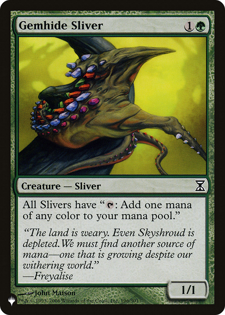 Gemhide Sliver [The List Reprints] | Card Citadel