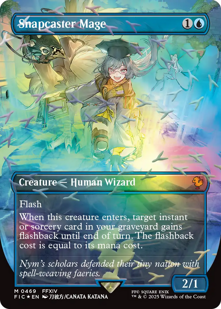 Snapcaster Mage (Borderless) (Chocobo Track Foil) [FINAL FANTASY Commander] | Card Citadel