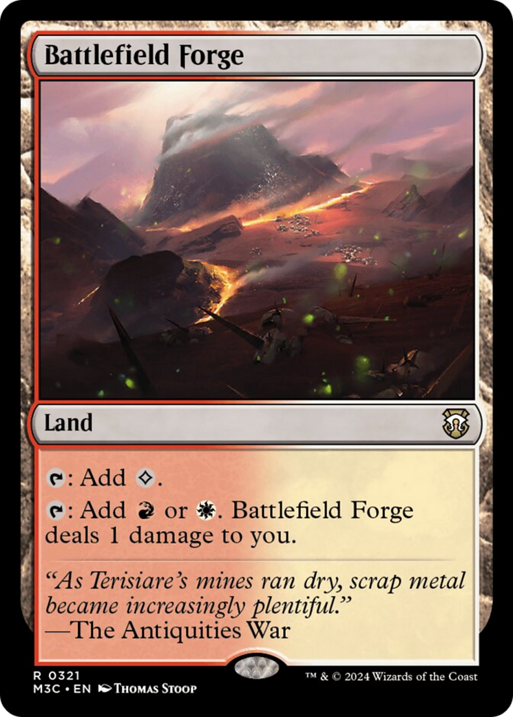 Battlefield Forge (Ripple Foil) [Modern Horizons 3 Commander] | Card Citadel