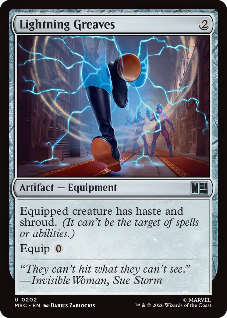 Lightning Greaves (Surge Foil) [Marvel Super Heroes Commander] | Card Citadel