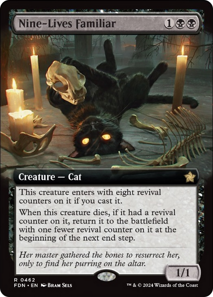 Nine-Lives Familiar (Extended Art) [Foundations] | Card Citadel