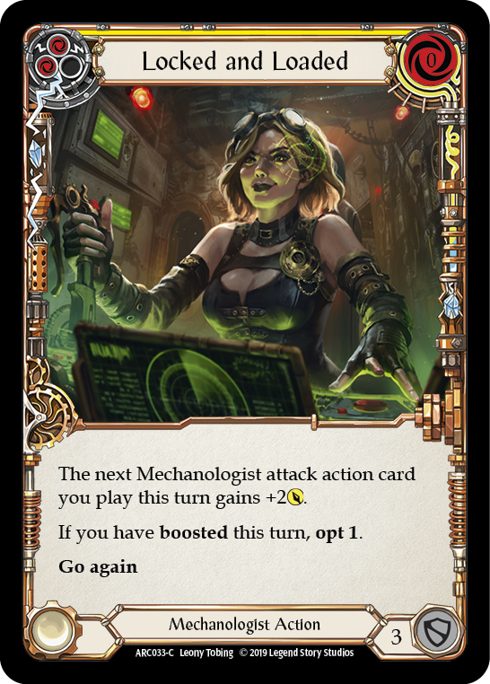 Locked and Loaded (Yellow) [ARC033-C] (Arcane Rising)  1st Edition Rainbow Foil | Card Citadel