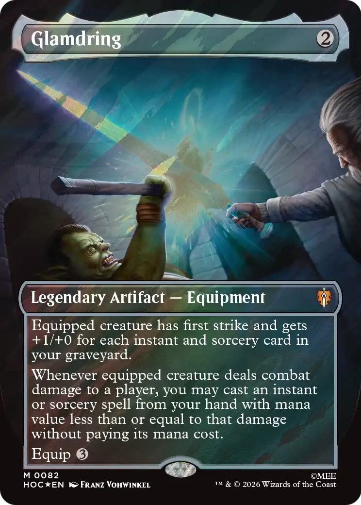 Glamdring (Borderless) (Surge Foil) [The Hobbit: Eternal-Legal] | Card Citadel
