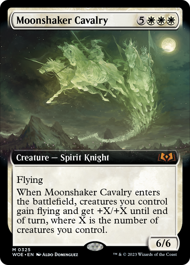 Moonshaker Cavalry (Extended Art) [Wilds of Eldraine] | Card Citadel