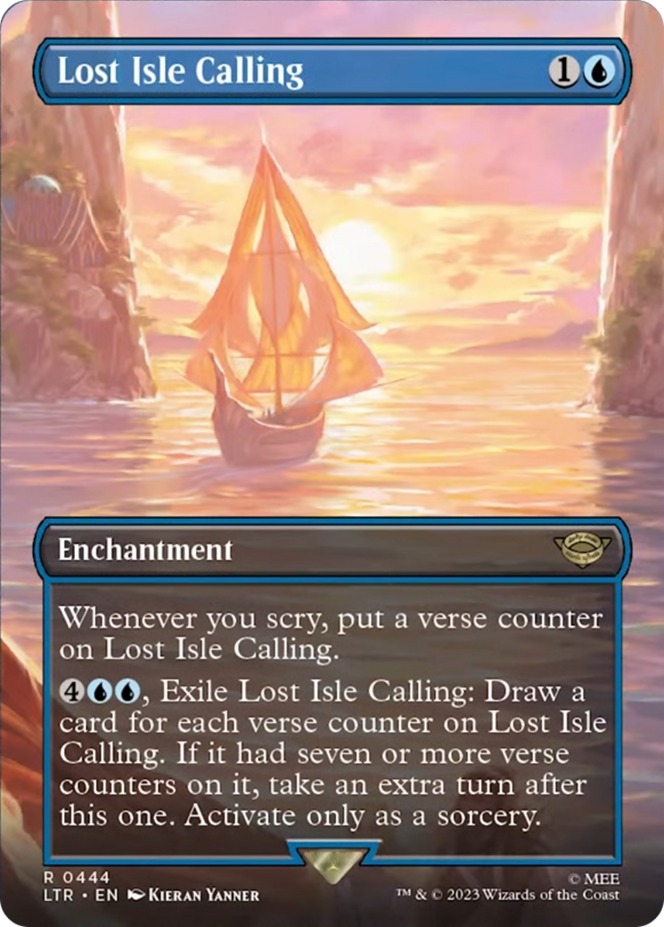 Lost Isle Calling (Borderless Alternate Art) [The Lord of the Rings: Tales of Middle-Earth] | Card Citadel