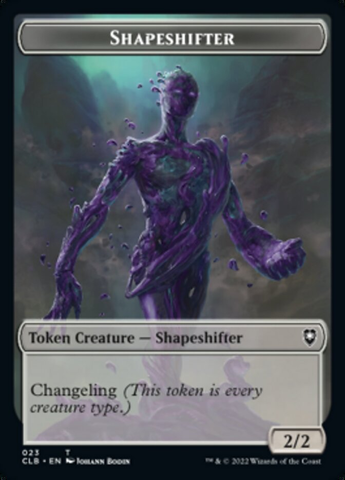 Kor Warrior // Shapeshifter (023) Double-Sided Token [Commander Legends: Battle for Baldur's Gate Tokens] | Card Citadel