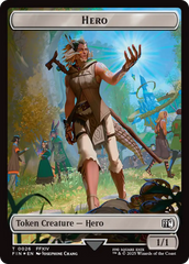 Spirit // Hero (0026) Double-Sided Token (Surge Foil) [FINAL FANTASY Commander Tokens] | Card Citadel