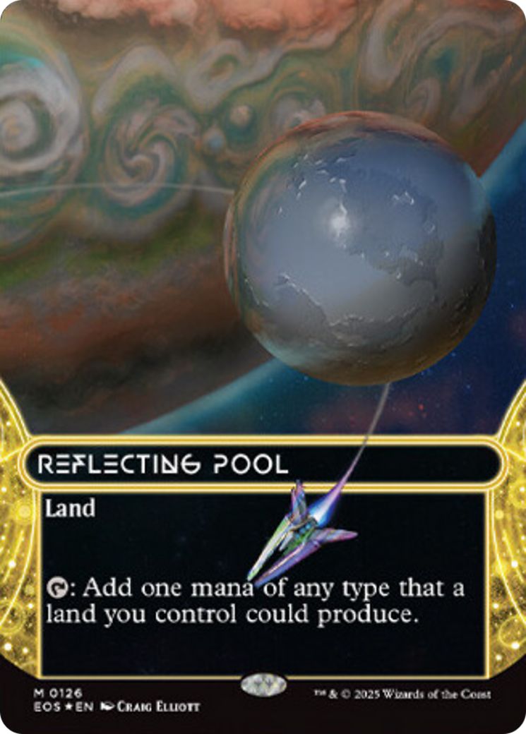 Reflecting Pool (0126) (Borderless) (Galaxy Foil) [Edge of Eternities: Stellar Sights] | Card Citadel