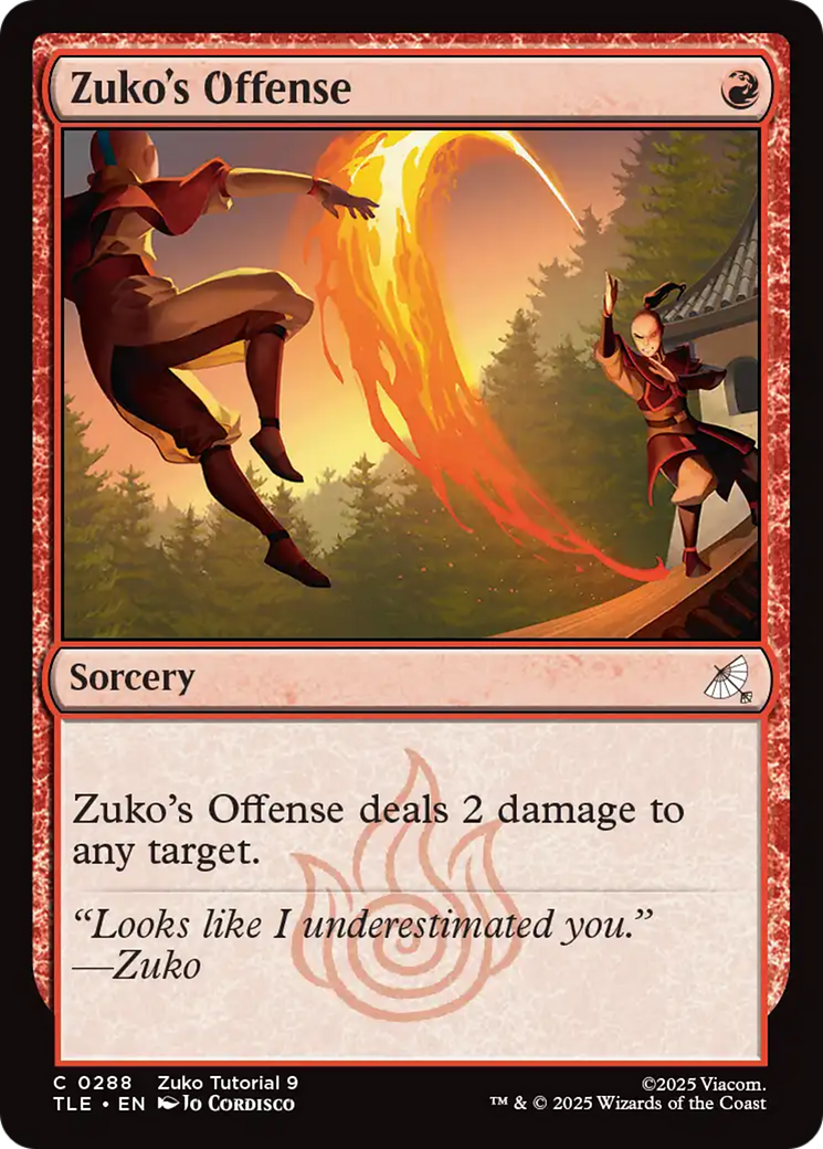 Zuko's Offense (0288) [Avatar: The Last Airbender: Eternal-Legal] | Card Citadel