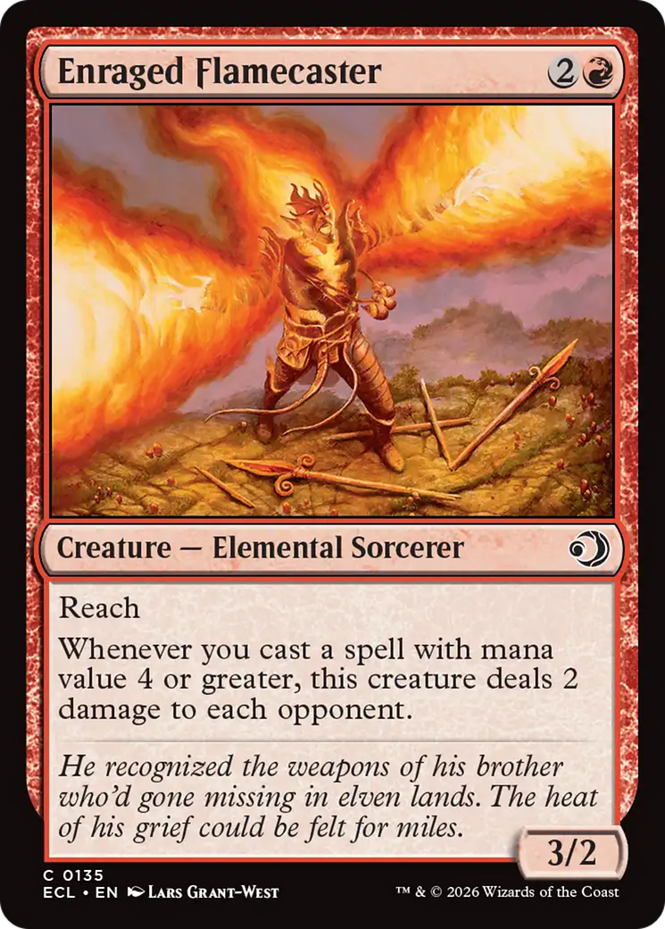 Enraged Flamecaster [Lorwyn Eclipsed] | Card Citadel
