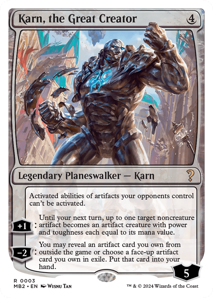 Karn, the Great Creator (White Border) [Mystery Booster 2] | Card Citadel