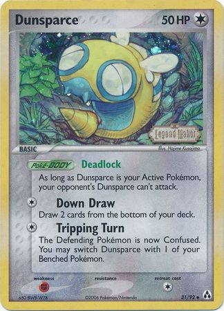 Dunsparce (31/92) (Stamped) [EX: Legend Maker] | Card Citadel