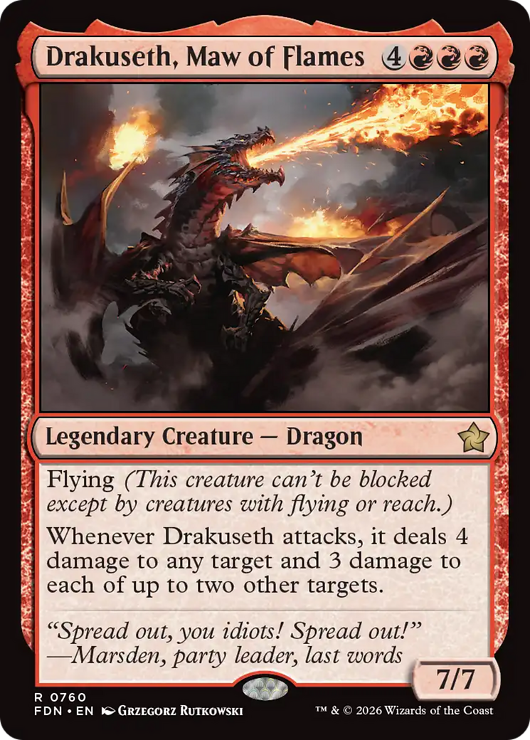 Drakuseth, Maw of Flames (0760) [Foundations] | Card Citadel