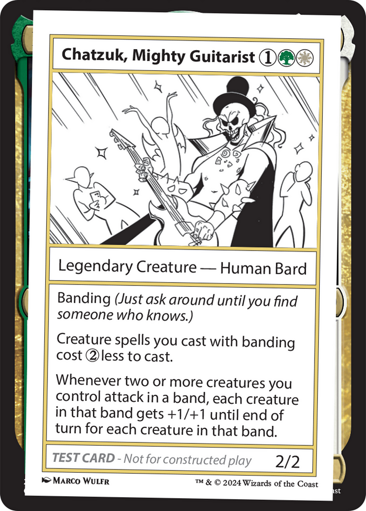 Chatzuk, Mighty Guitarist [Mystery Booster 2 Playtest Cards] | Card Citadel