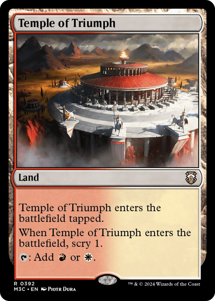 Temple of Triumph (Ripple Foil) [Modern Horizons 3 Commander] | Card Citadel