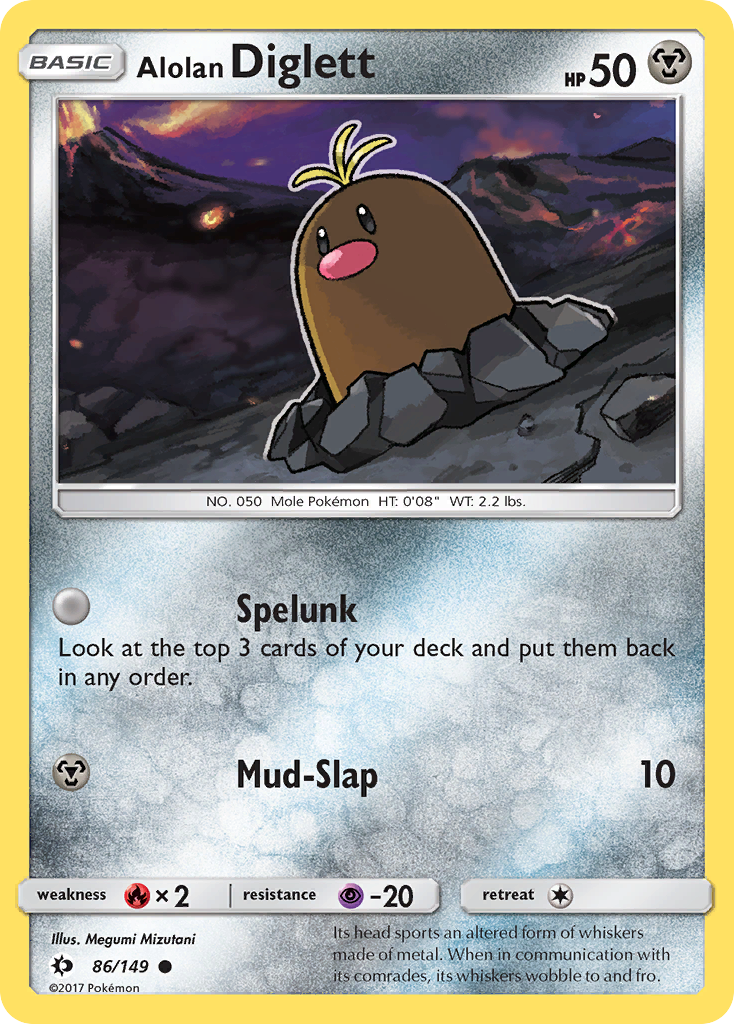 Alolan Diglett (86/149) [Sun & Moon: Base Set] | Card Citadel