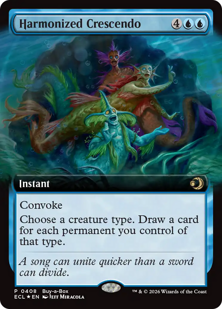 Harmonized Crescendo (Extended Art) (Buy-A-Box) [Lorwyn Eclipsed] | Card Citadel