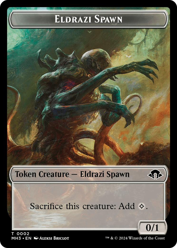 Eldrazi Spawn // Plant Double-Sided Token [Modern Horizons 3 Tokens] | Card Citadel