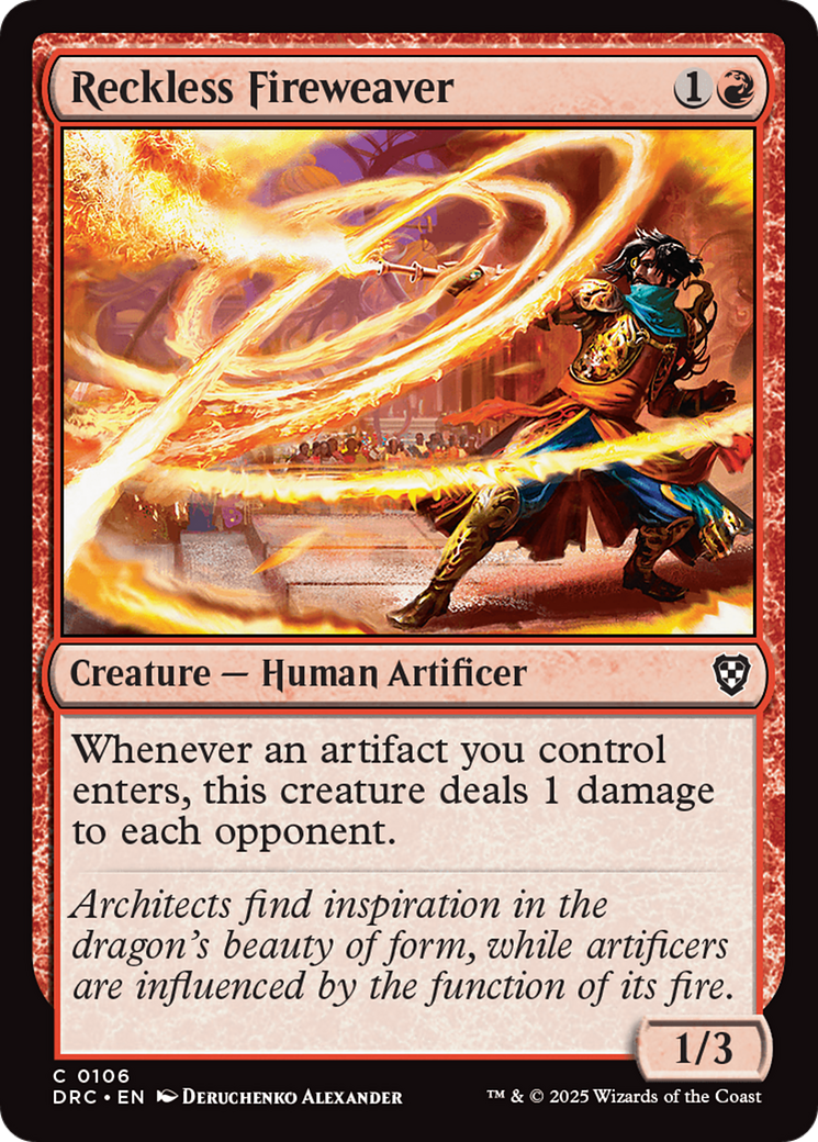 Reckless Fireweaver [Aetherdrift Commander] | Card Citadel