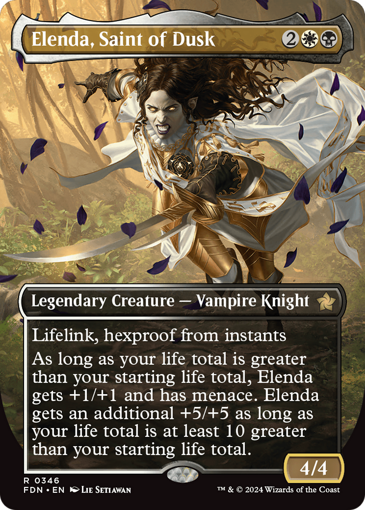 Elenda, Saint of Dusk (Borderless) [Foundations] | Card Citadel