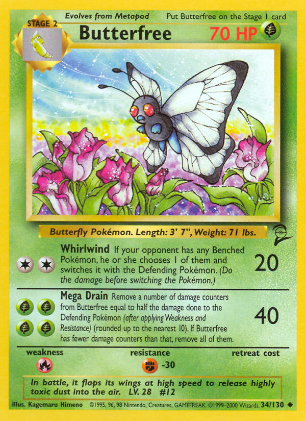 Butterfree (34/130) [Base Set 2] | Card Citadel