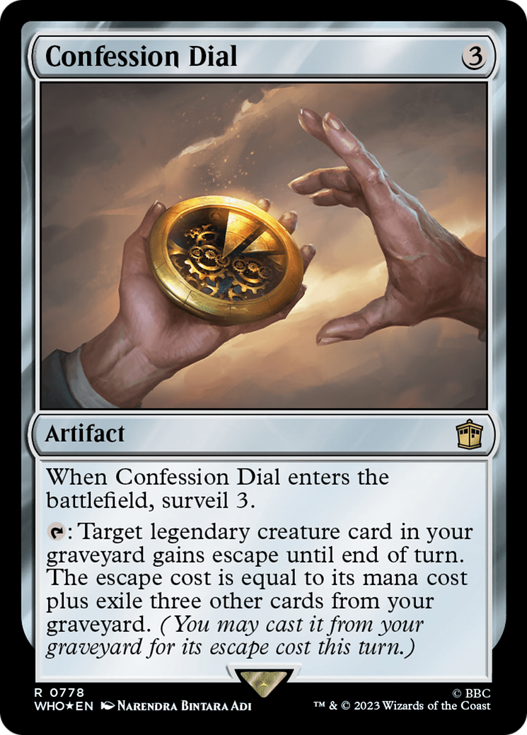 Confession Dial (Surge Foil) [Doctor Who] | Card Citadel