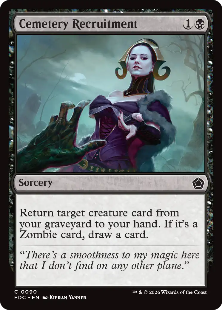 Cemetery Recruitment [Foundations Commander] | Card Citadel