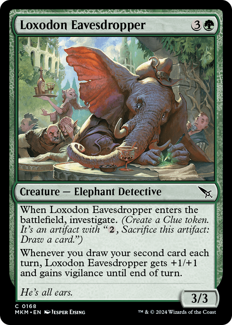 Loxodon Eavesdropper [Murders at Karlov Manor] | Card Citadel