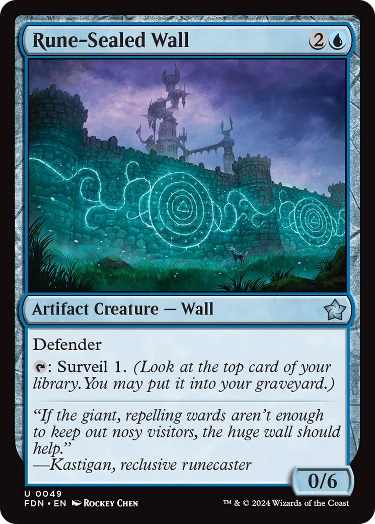 Rune-Sealed Wall [Foundations] | Card Citadel