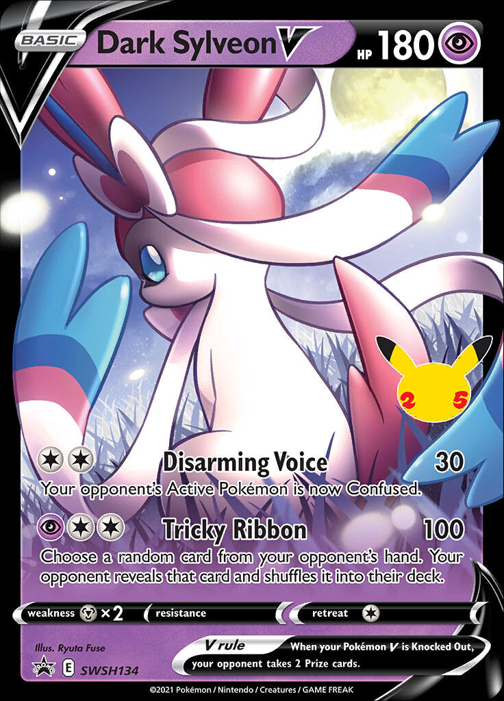 Dark Sylveon V (SWSH134) (Jumbo Card) [Sword & Shield: Black Star Promos] | Card Citadel