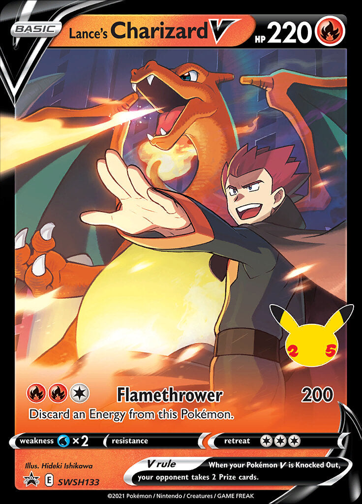 Lance's Charizard V (SWSH133) (Celebrations) [Sword & Shield: Black Star Promos] | Card Citadel
