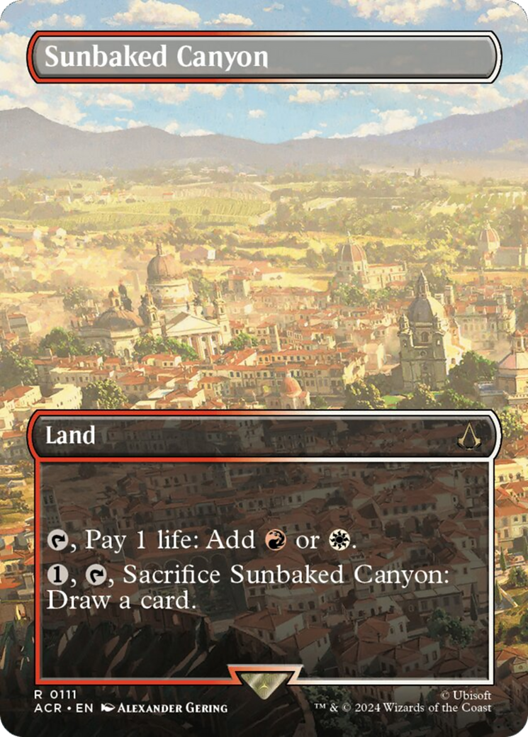 Sunbaked Canyon (Borderless) [Assassin's Creed] | Card Citadel