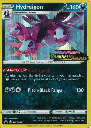 Hydreigon (SWSH037) (Prerelease Promo) [Sword & Shield: Black Star Promos] | Card Citadel