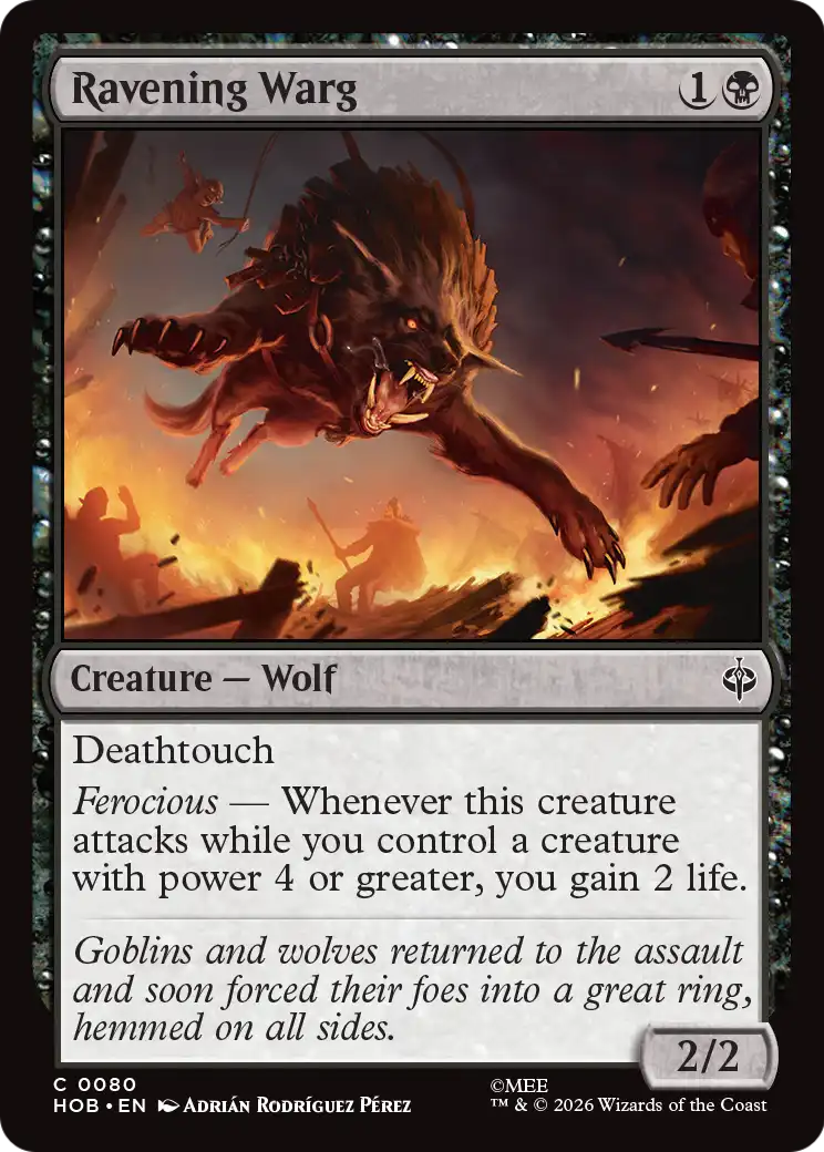 Ravening Warg [The Hobbit] | Card Citadel