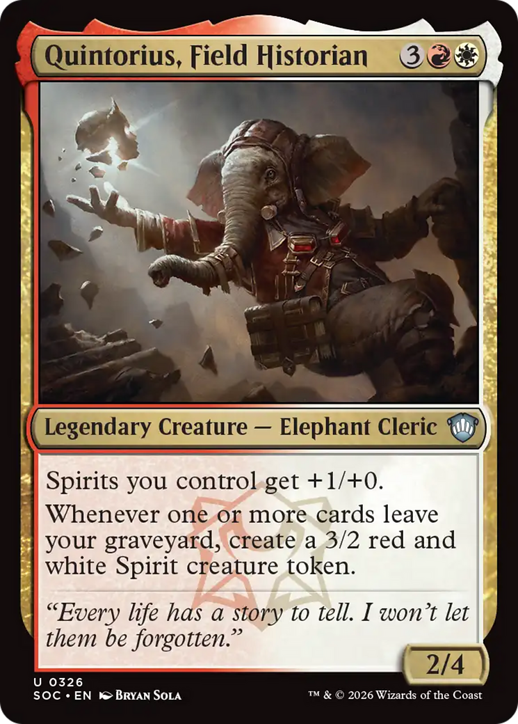 Quintorius, Field Historian [Secrets of Strixhaven Commander] | Card Citadel