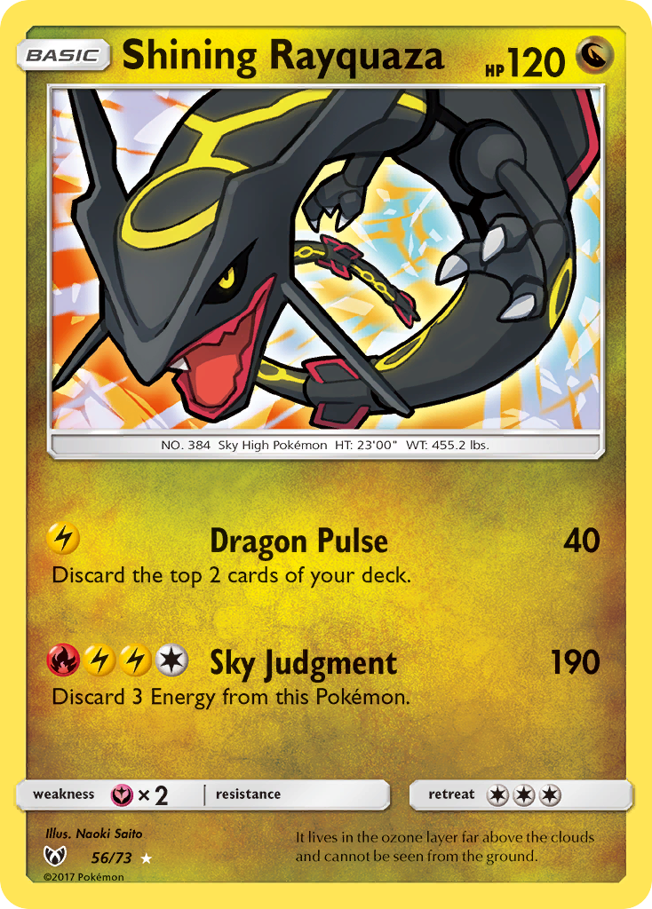 Shining Rayquaza (56/73) [Sun & Moon: Shining Legends] | Card Citadel
