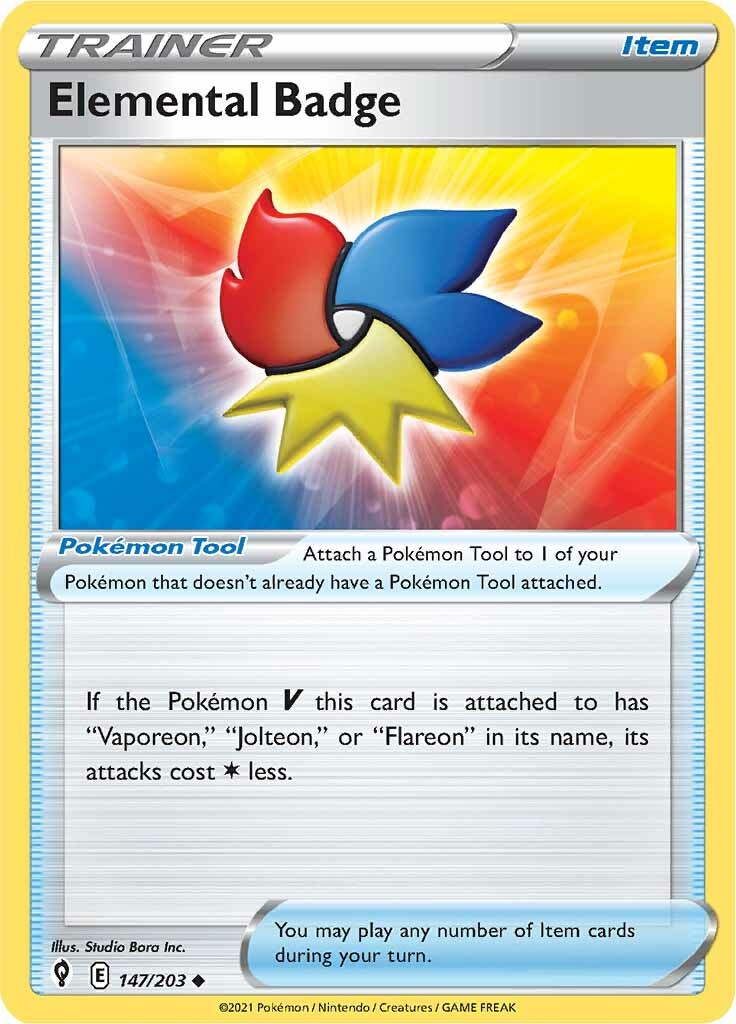 Elemental Badge (147/203) [Sword & Shield: Evolving Skies] | Card Citadel