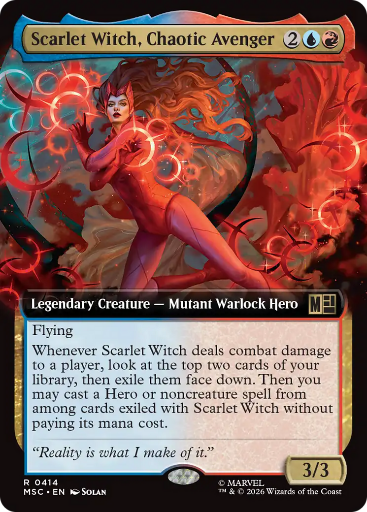 Scarlet Witch, Chaotic Avenger (Extended Art) [Marvel Super Heroes Commander] | Card Citadel