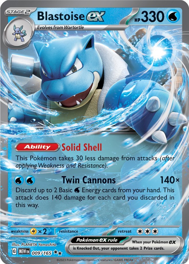 Blastoise ex (009/165) [Scarlet & Violet: 151] | Card Citadel