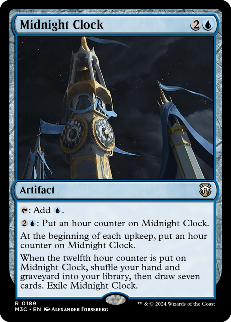 Midnight Clock (Ripple Foil) [Modern Horizons 3 Commander] | Card Citadel